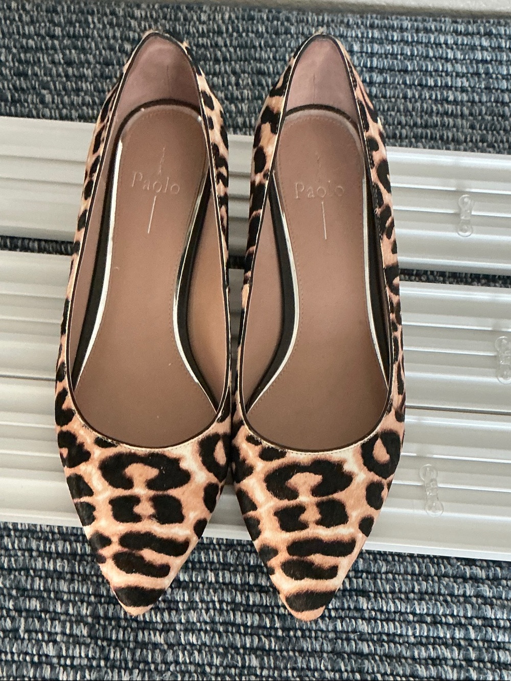 Paolo Leopard-Print Pointed Toe Flats - Brown & Black